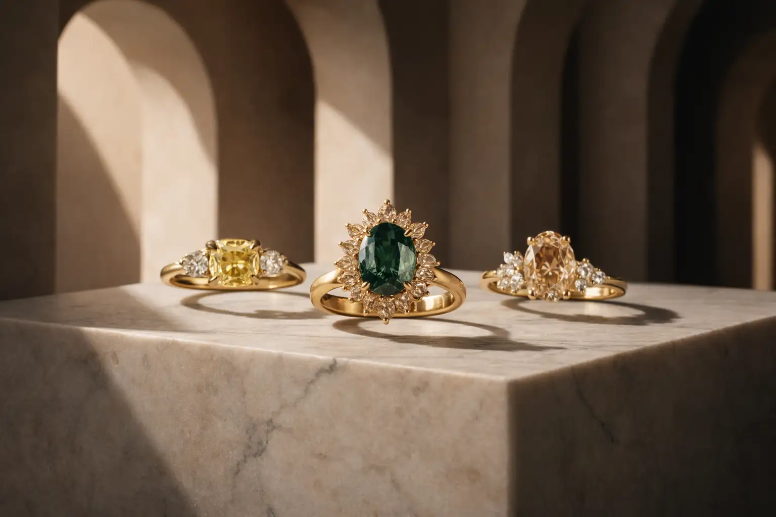 Three engagement rings